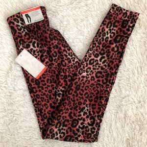 Pink leopard yoga pants